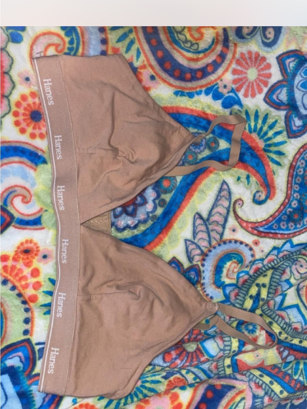 Hanes Wireless Bralette - Nude Tan
